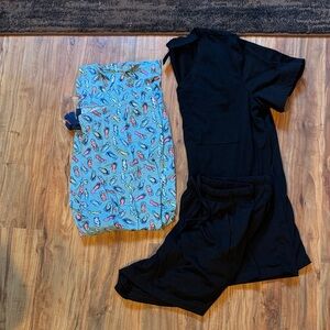 Black and Blue Pajama 3 pieces